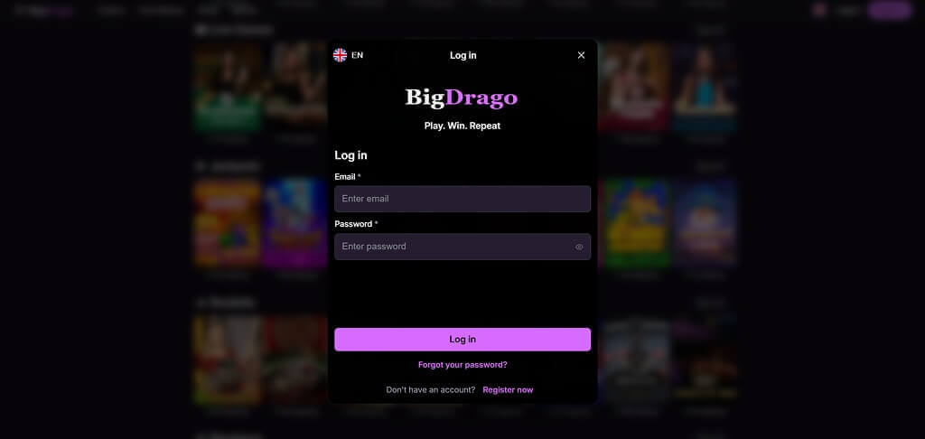 BigDrago Casino Login