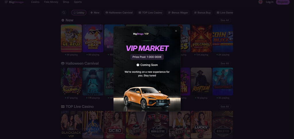 Bonusaanbieding van het BigDrago Casino